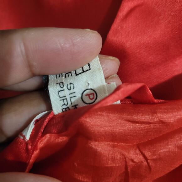 Embroidered Silk Robe Kimono Red Susi Dragon Wrap Chinese Asian Satin Size Large - Picture 15 of 16